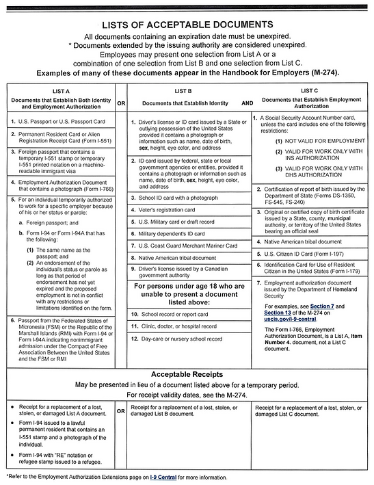 I-9 Documents